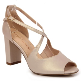 Sandálias no poste perolado Sergio Leone W SK210D bege