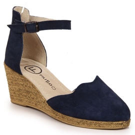 Sandálias de couro na cunha Filippo W PAW132D azul marinho azul-marinho