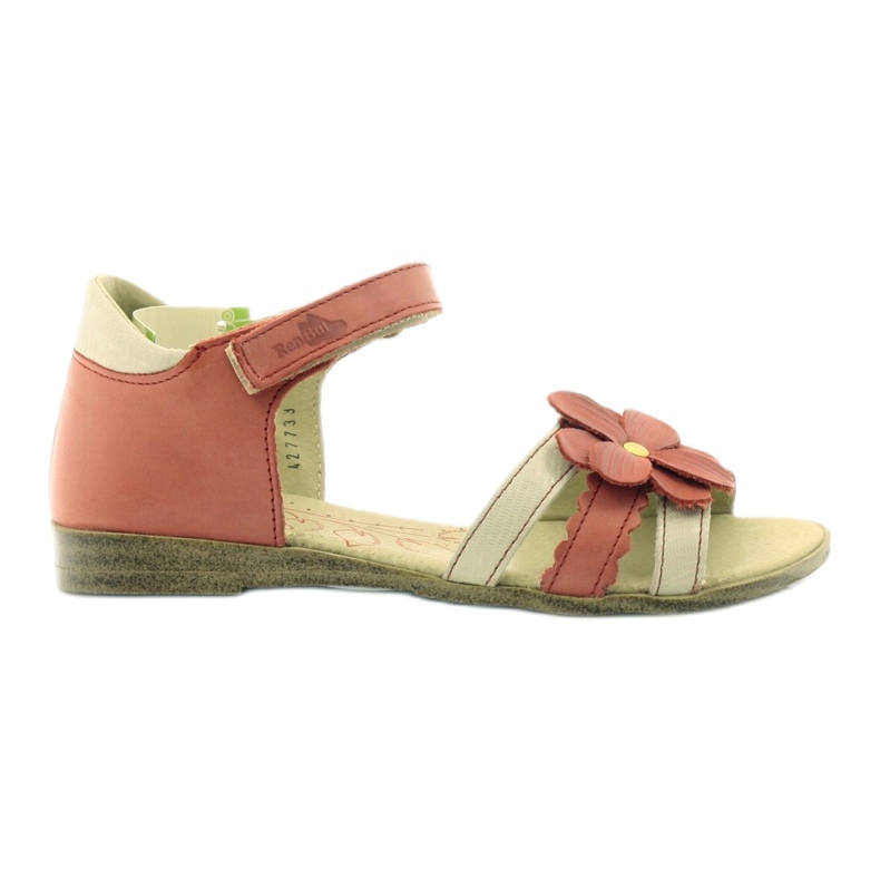 Ren But Sandálias femininas Ren Mas flor de framboesa vermelho multicolorido