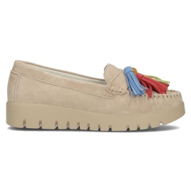 Sapatos de couro Filippo DP3535 / 22 Bege