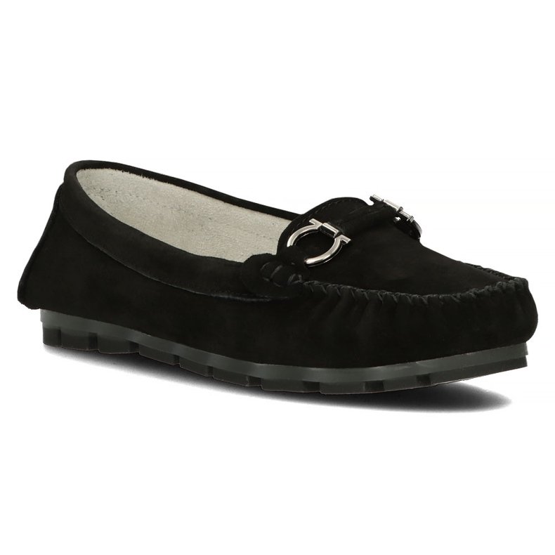 Mocassins de couro Filippo DP3613 / 22 Bk preto