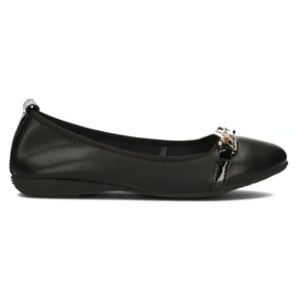 Bailarinas de couro Filippo DP3709 / 22 Bk preto