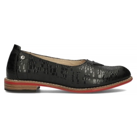 Sapatos de couro Filippo DP3545 / 22 Bk preto