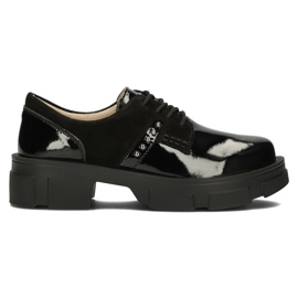 Sapatos de couro Filippo DP3713 / 22 Bk preto