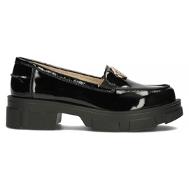 Sapatos de couro Filippo DP3712 / 22 Bk preto