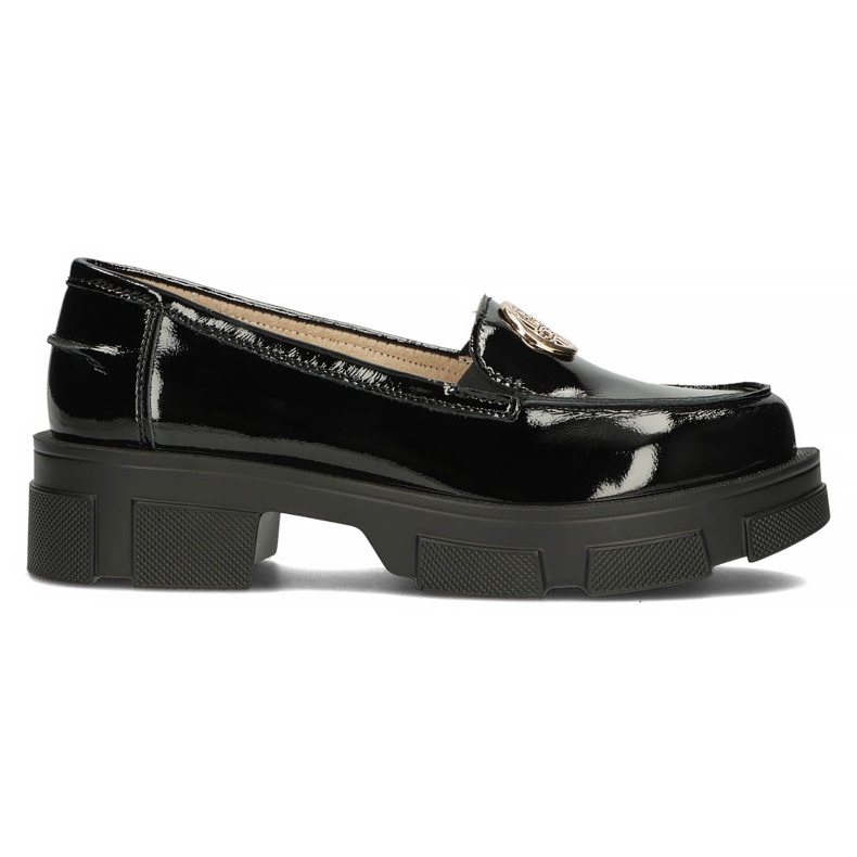 Sapatos de couro Filippo DP3712 / 22 Bk preto