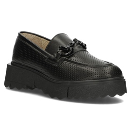 Sapatos de couro Filippo DP3910 / 22 Bk preto
