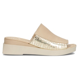 Chinelos de couro Filippo DK3921 / 22 Bege Chinelos de couro Filippo DK3921 / 22 Bege