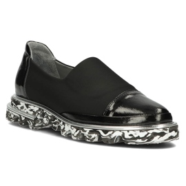 Sapatos de couro Filippo DP3920 / 2022 Bk preto