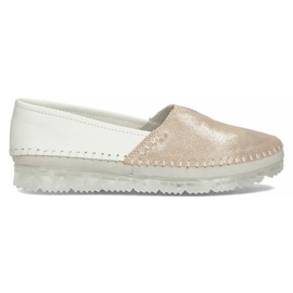 Sapatos de couro Filippo DP2147 / 22 Wh Go white branco dourado