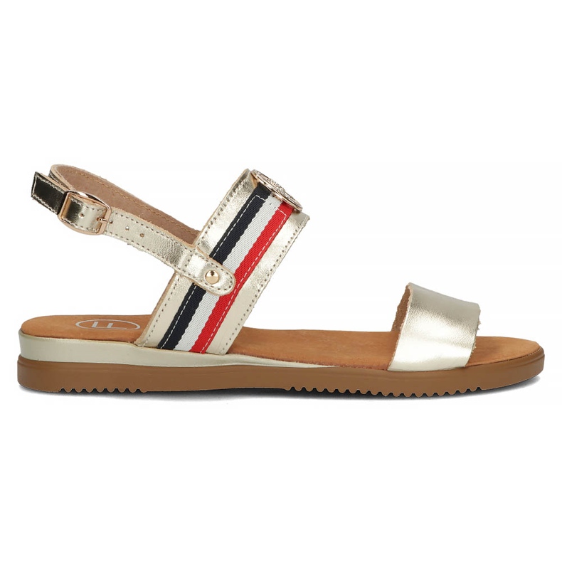 Sandálias de couro Filippo DS3603 / 22 Go golden dourado