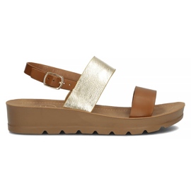 Sandálias castanhas Filippo DS3612 / 22 Br marrom dourado