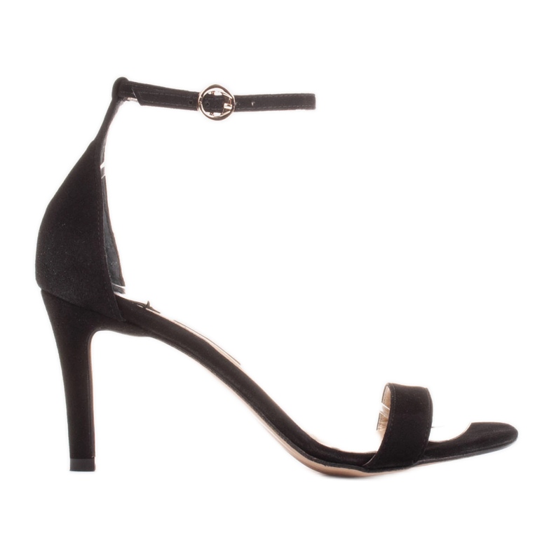 Marco Shoes Sandálias elegantes feitas de camurça natural preto