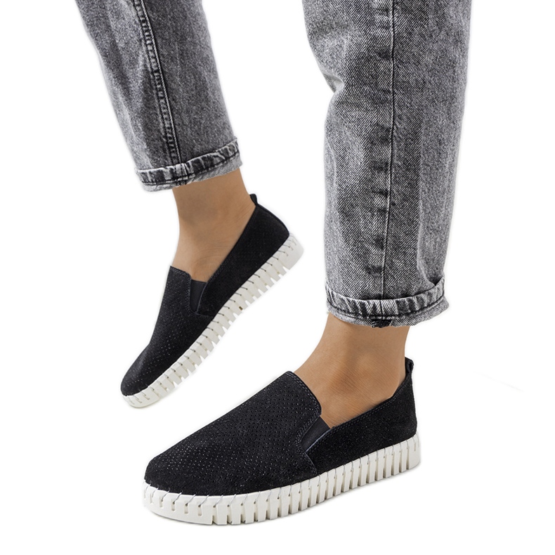 Tênis Madiha de couro preto