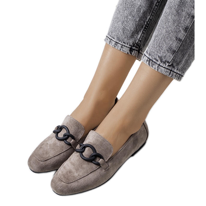 Sapato cinza de couro Dante