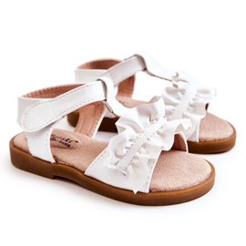 S.Barski Sandálias infantil com velcro branco Lussia S.Barski Sandálias infantil com velcro branco Lussia