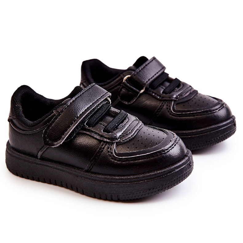 Tênis esportivo baixo infantil com babados pretos