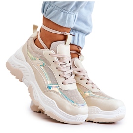 PG1 Tênis feminino Callisto Shiny bege