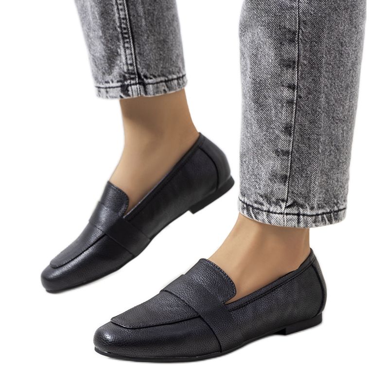 Sapatos de mulher Maple de pele preta preto