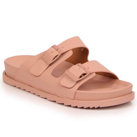 Chinelos de borracha com fecho rosa brilhante S. Barski Chinelos de borracha com fecho rosa brilhante S. Barski