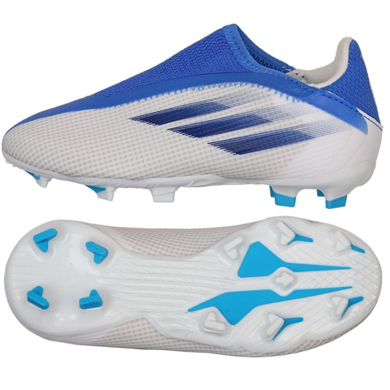 Chuteira Adidas X Speedflow.3 Ll Fg Jr GW7498 multicolorido azul