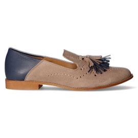 Mocassins Filippo 04484-04 / 00-5 Bege Camurça + Azul Marinho azul-marinho