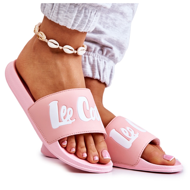 Chinelos Femininos Lee Cooper LCW-22-42-0998 Rosa branco