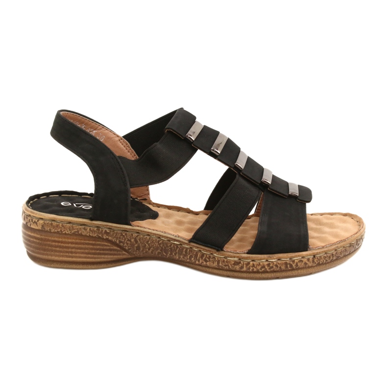 Sandálias pretas confortáveis ​​EVento 22SD35-4940 preto