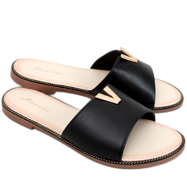 Chinelos faciais de mulher Willow Black preto