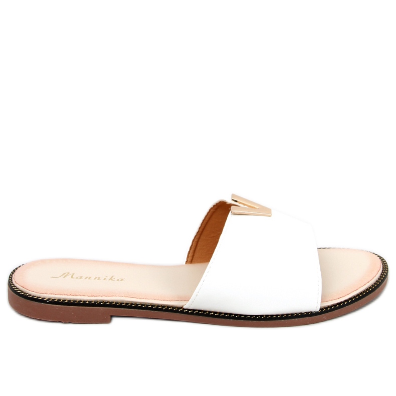 Chinelos de rosto feminino Willow White branco