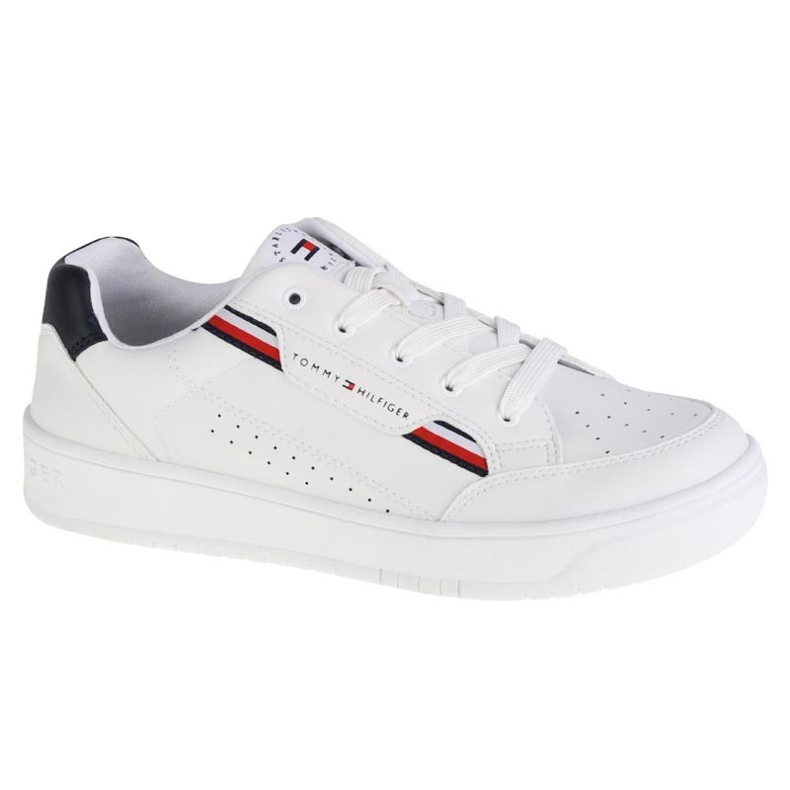 Tênis Tommy Hilfiger de corte baixo com cadarço W T3B4-32221-1355X336 branco