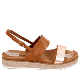 Sandálias femininas Maiden Camel marrom