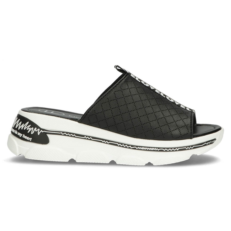 Chinelos de couro Filippo DK3679 / 22 Bk preto