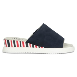 Chinelos de couro Filippo DK3615 / 22 Nv azul marinho azul-marinho