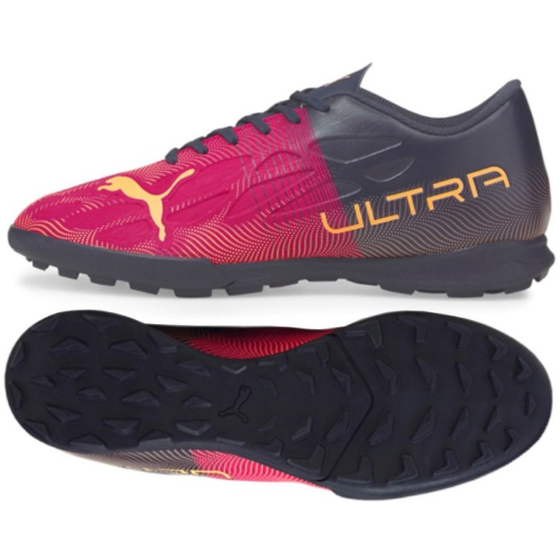 Chuteiras de futebol Puma Ultra 4.4 Tt M 106735 03 tolet rosas e roxos Chuteiras de futebol Puma Ultra 4.4 Tt M 106735 03 tolet rosas e roxos