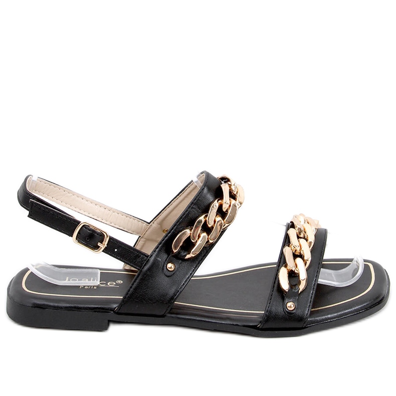 Sandálias pretas da Índia com correntes preto Sandálias pretas da Índia com correntes preto