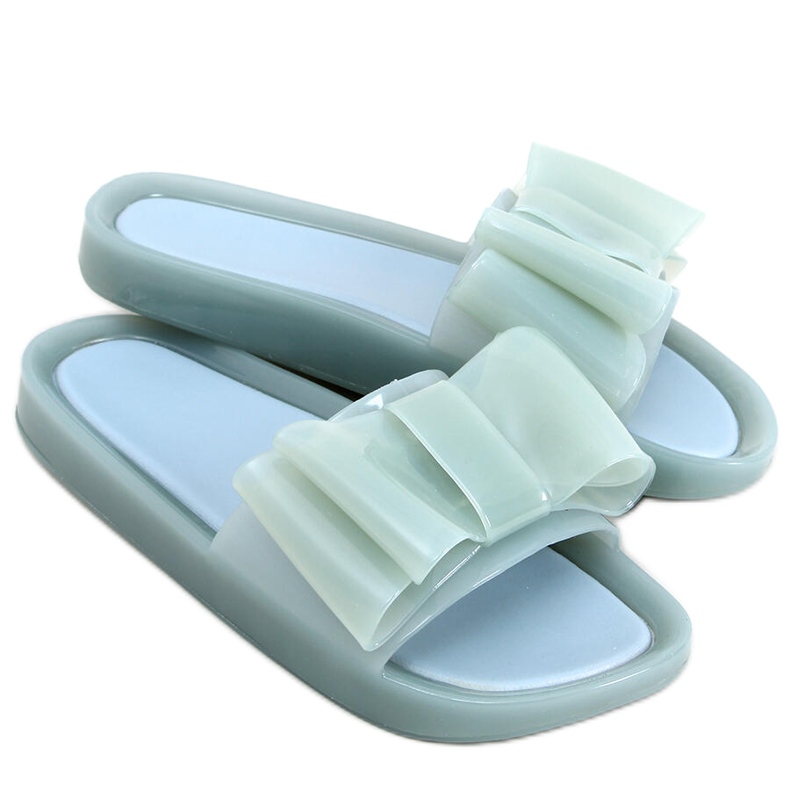 Chinelos de mulher de silicone Vinca Green azul