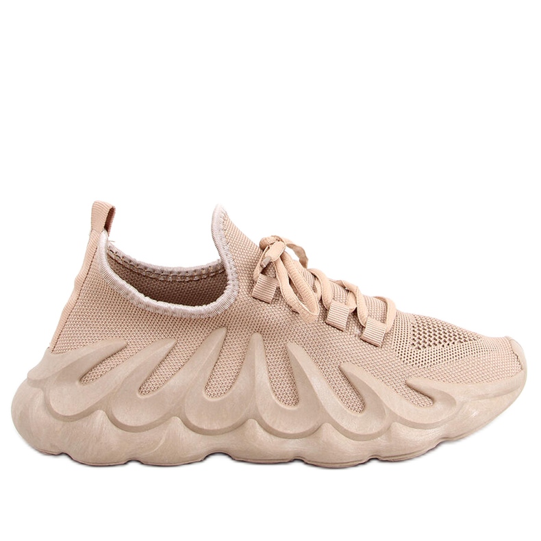 Sapatilhas desportivas com meias de banda Khaki bege