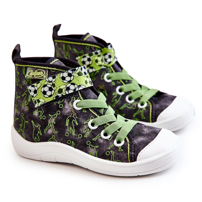 BEFADO S.A. Tênis de futebol infantil alto Befado 268X070 cinza-verde