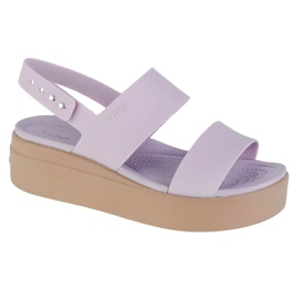 Sandália Crocs Brooklyn Low Wedge 206453-5PV roxo