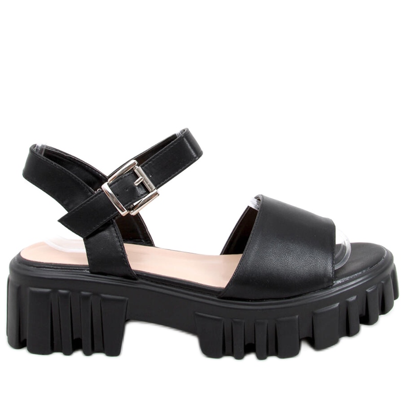 Sandália com solado alto Dianne Black preto