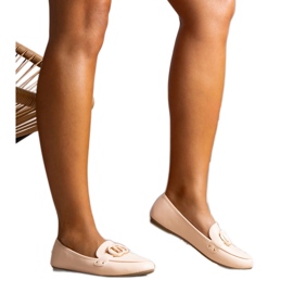 Mocassins Eleena de mulher bege