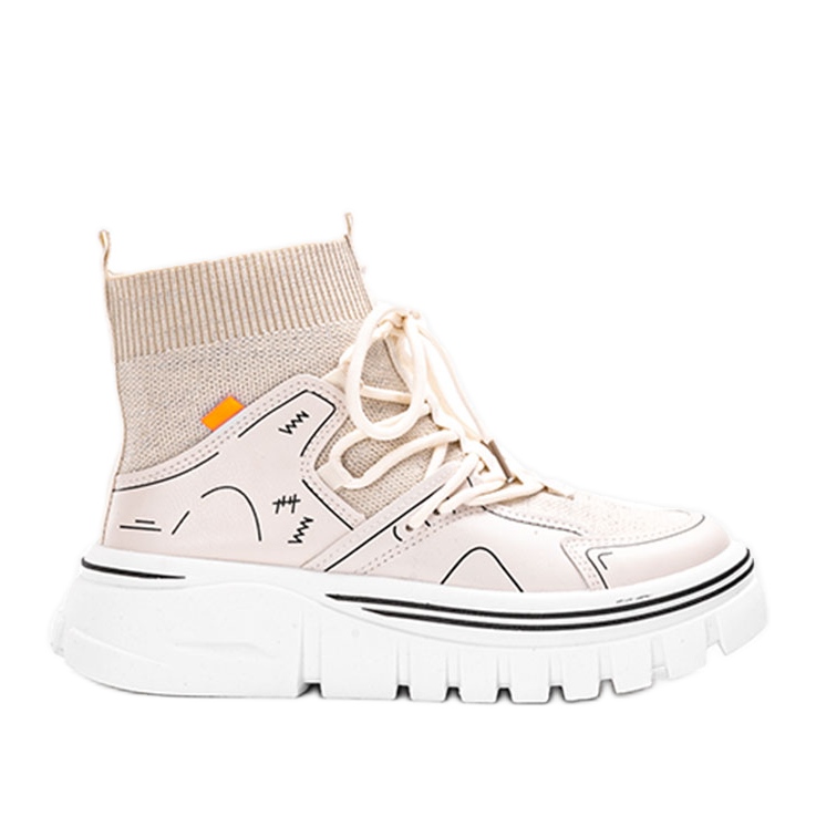 Tênis Toler cano alto bege