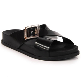 Chinelos de praia pretos Meliski Zaxy JJ285055 Chinelos de praia pretos Meliski Zaxy JJ285055