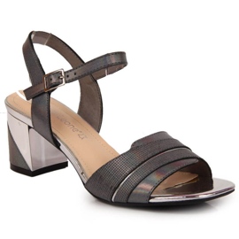 Sandálias no poste de Sergio Leone W SK373C grafite Sandálias no poste de Sergio Leone W SK373C grafite