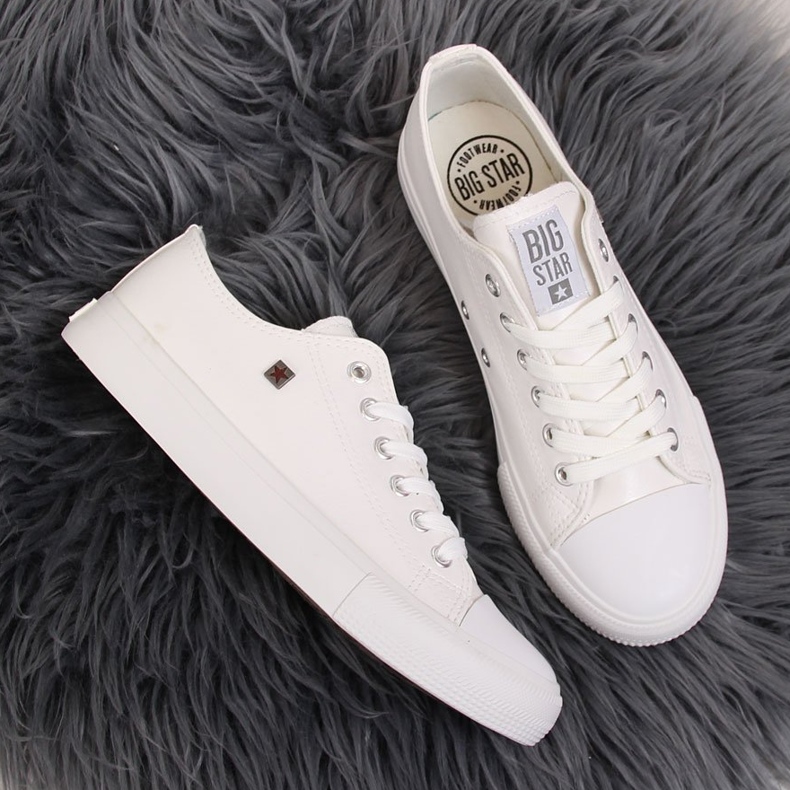 Tênis branco, couro ecológico Big Star V274869
