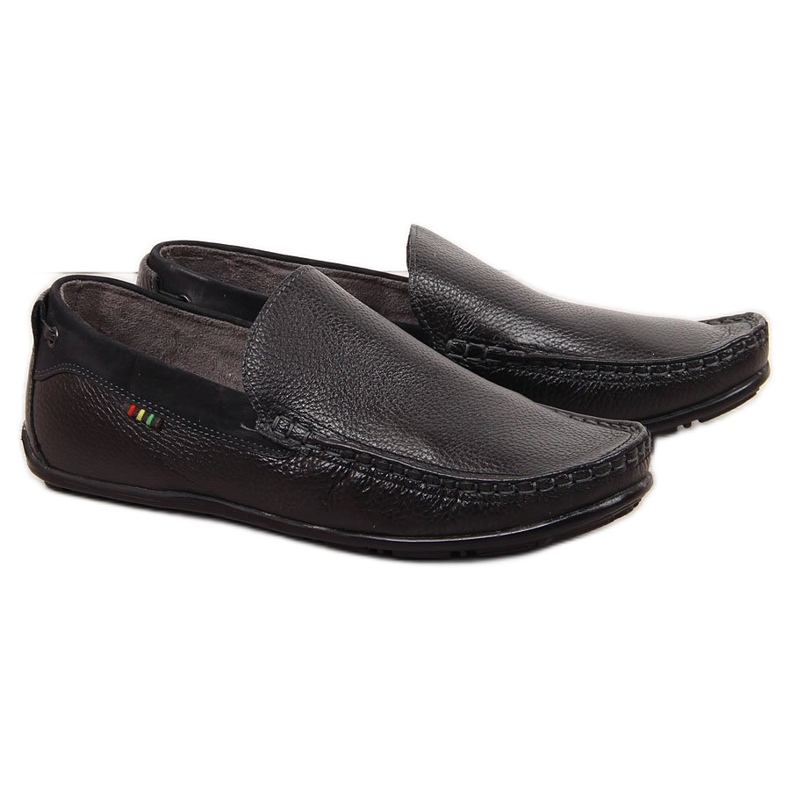 Mocassins de couro masculino Gregor preto
