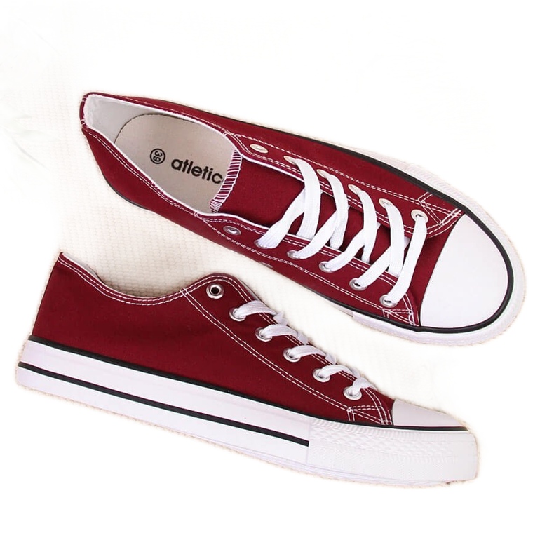 Atletico Tênis baixo atlético marrom vermelho