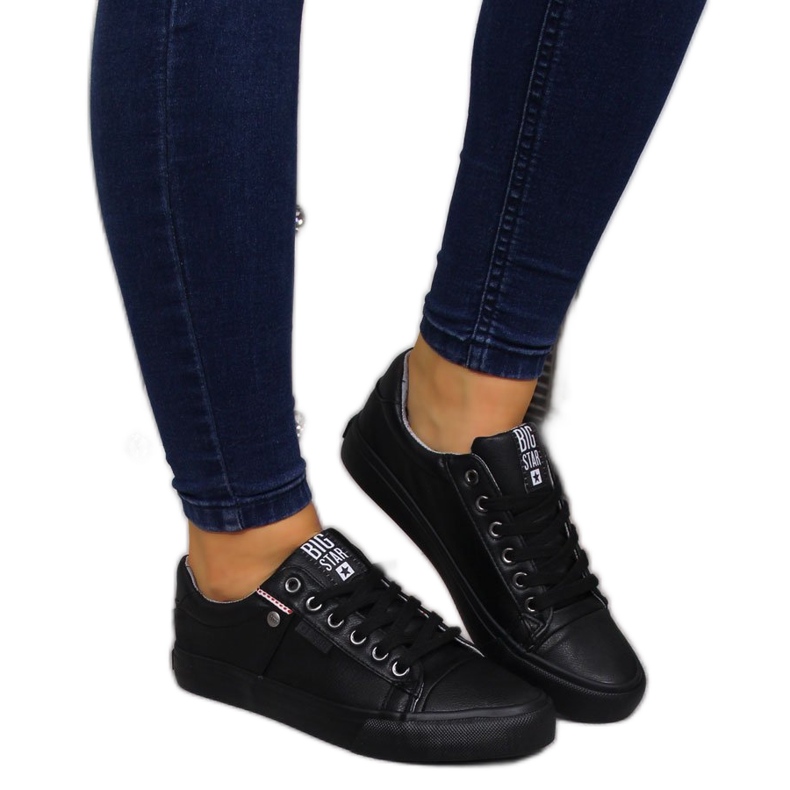 Cano baixo couro ecológico preto Big Star GG274061