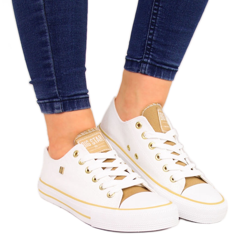 Tênis cano baixo de tecido branco Big Star HH274458